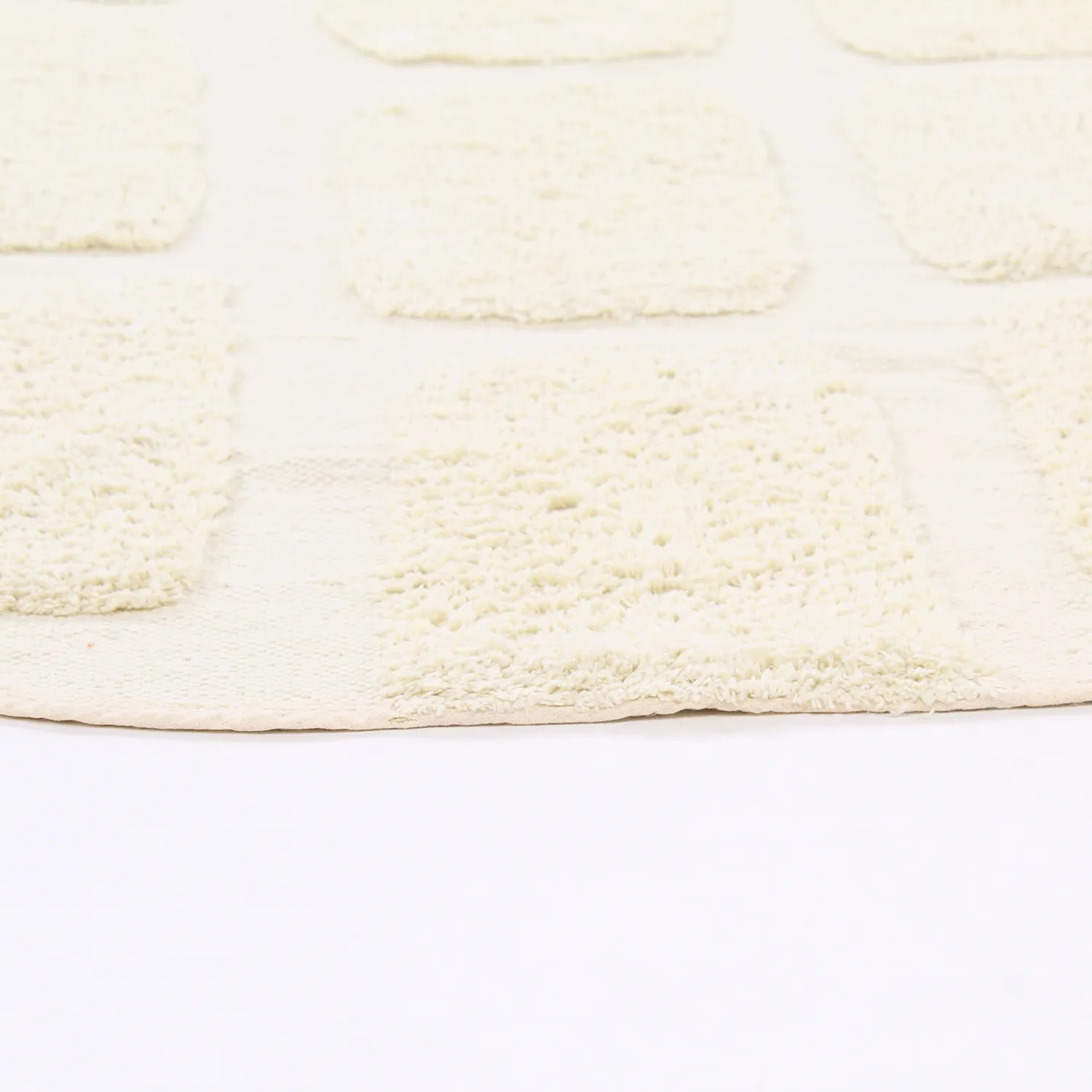 Rund matta - Cyrus Natural Cotton Shaggy (offwhite)