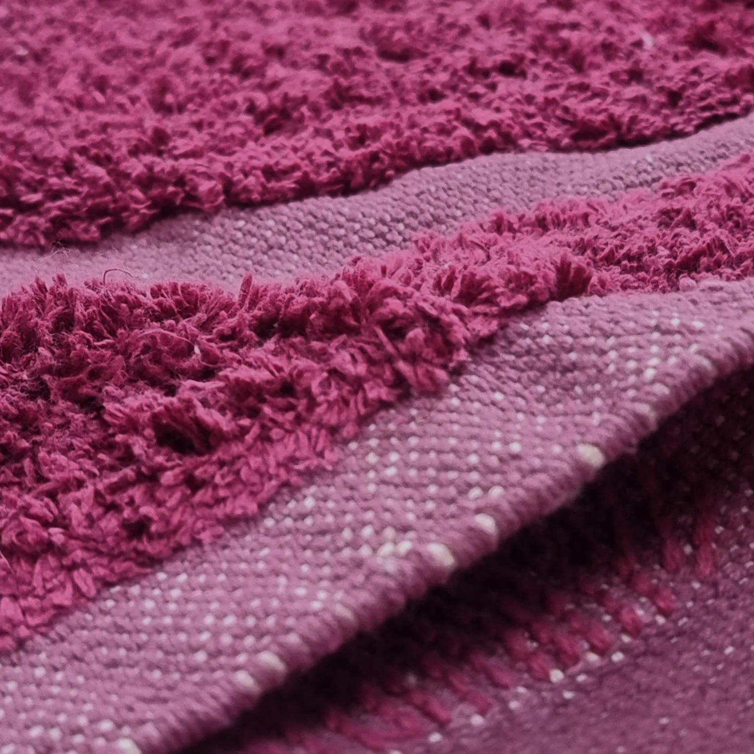 Ryamattor - Cyrus Natural Cotton Shaggy (röd)