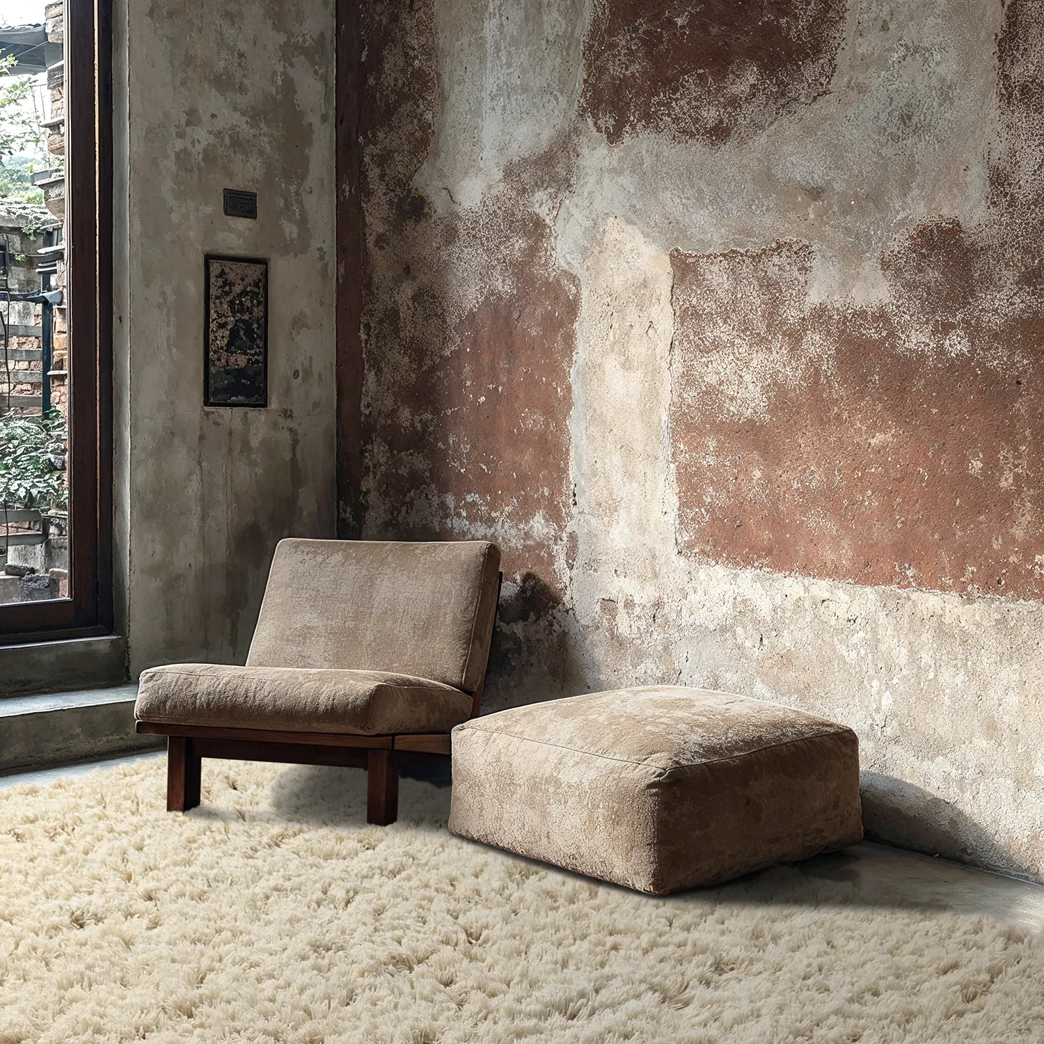 Ryamatta - Fassale Hand Woven Wool Shaggy (cream)