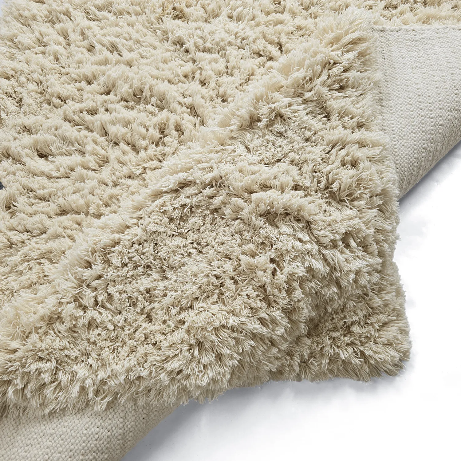 Ryamatta - Fassale Hand Woven Wool Shaggy (cream)