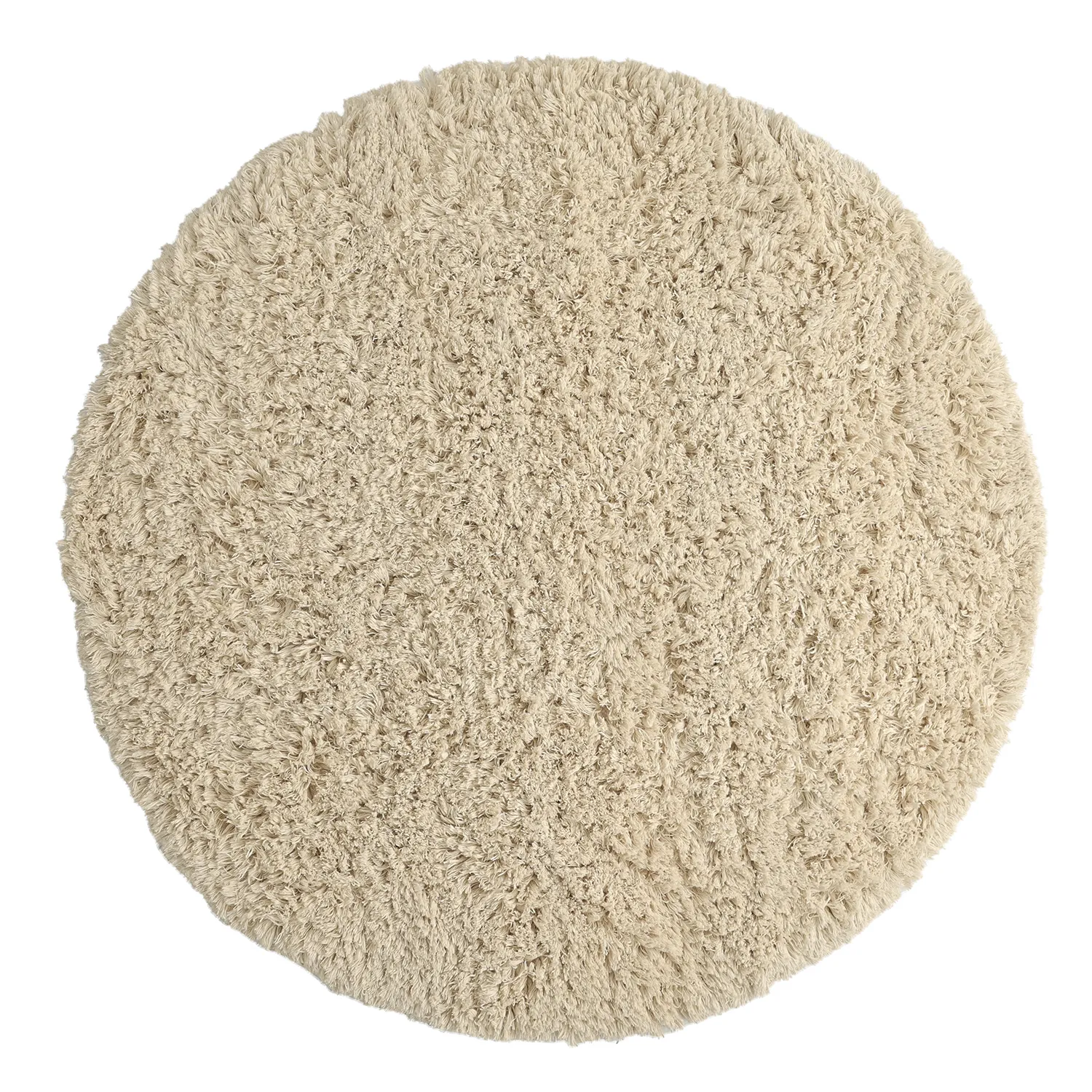Rund matta - Fassale Hand Woven Wool Shaggy (cream)
