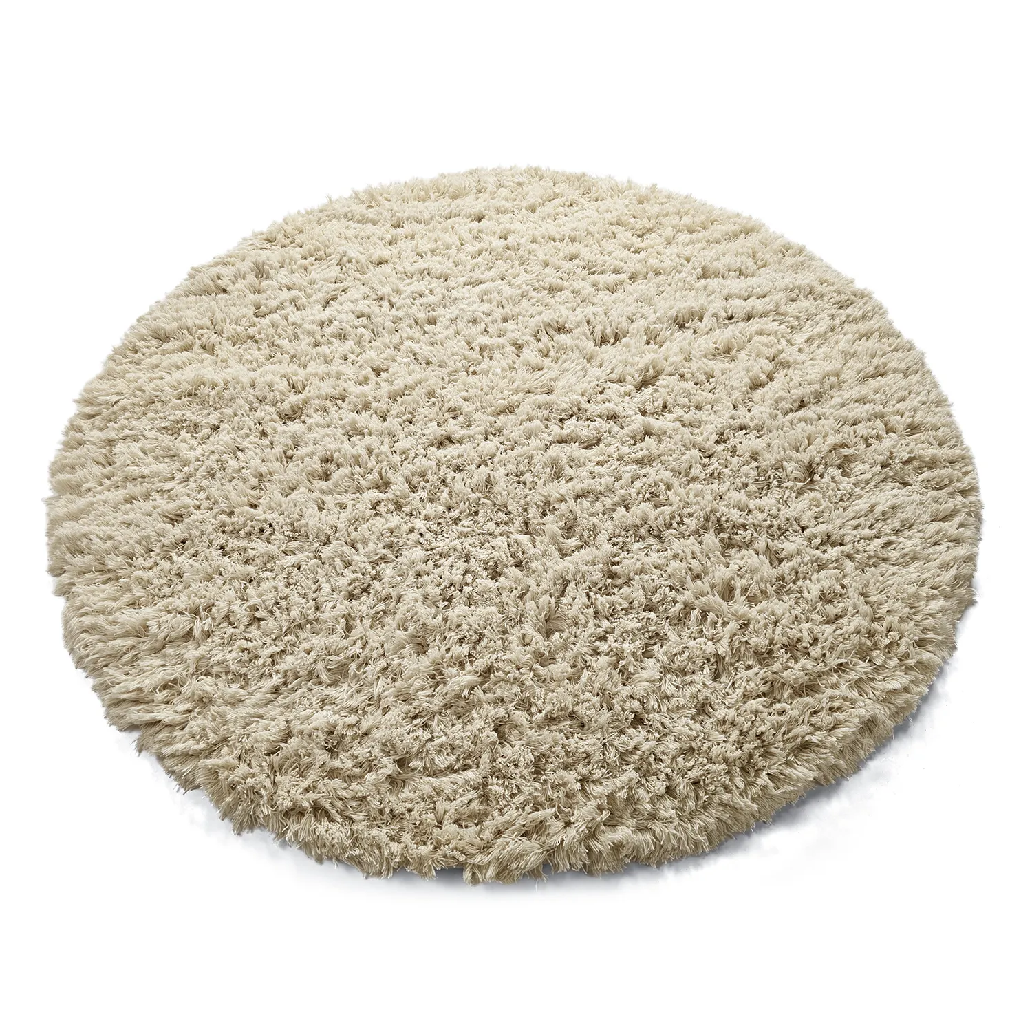 Rund matta - Fassale Hand Woven Wool Shaggy (cream)