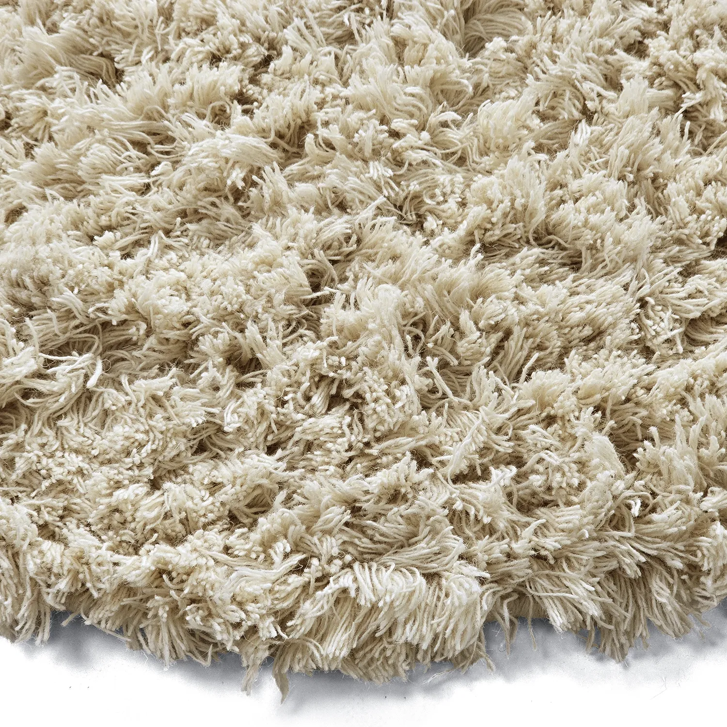Rund matta - Fassale Hand Woven Wool Shaggy (cream)