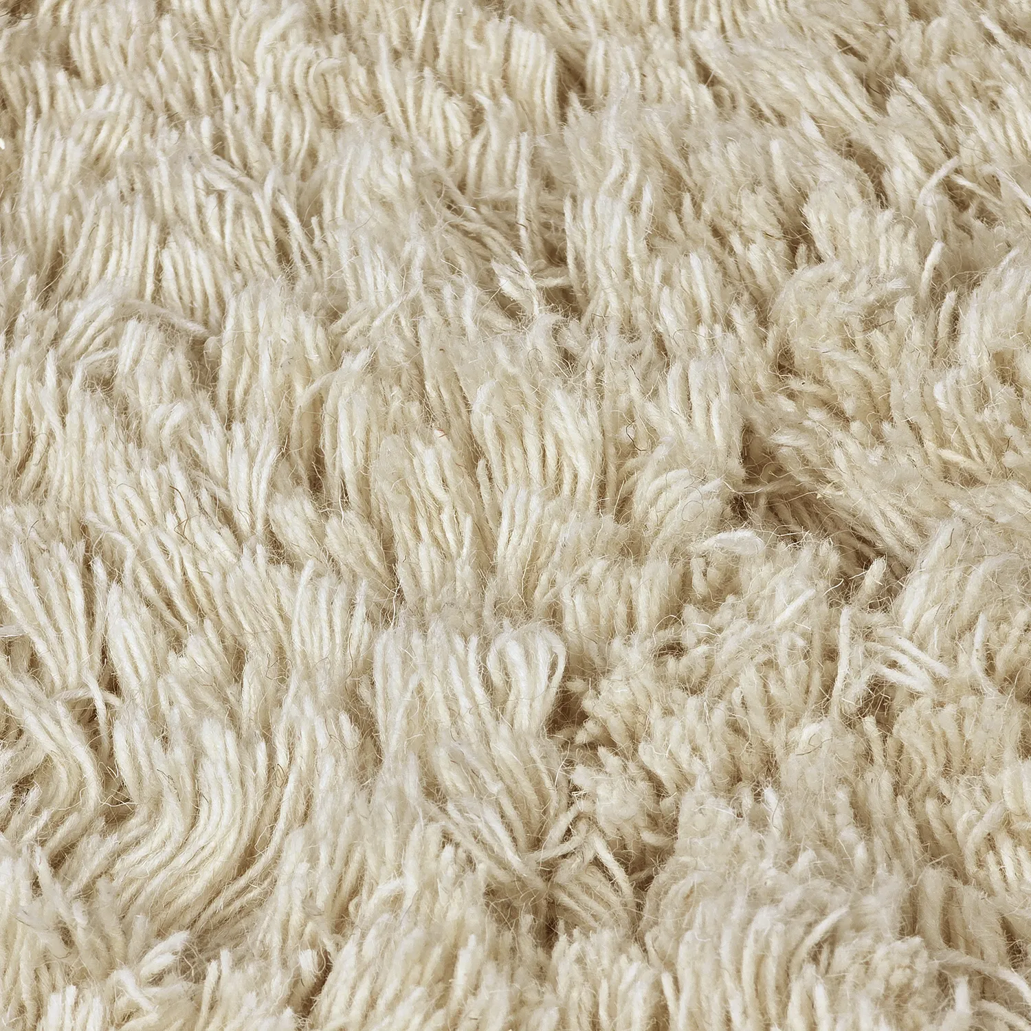 Rund matta - Fassale Hand Woven Wool Shaggy (cream)