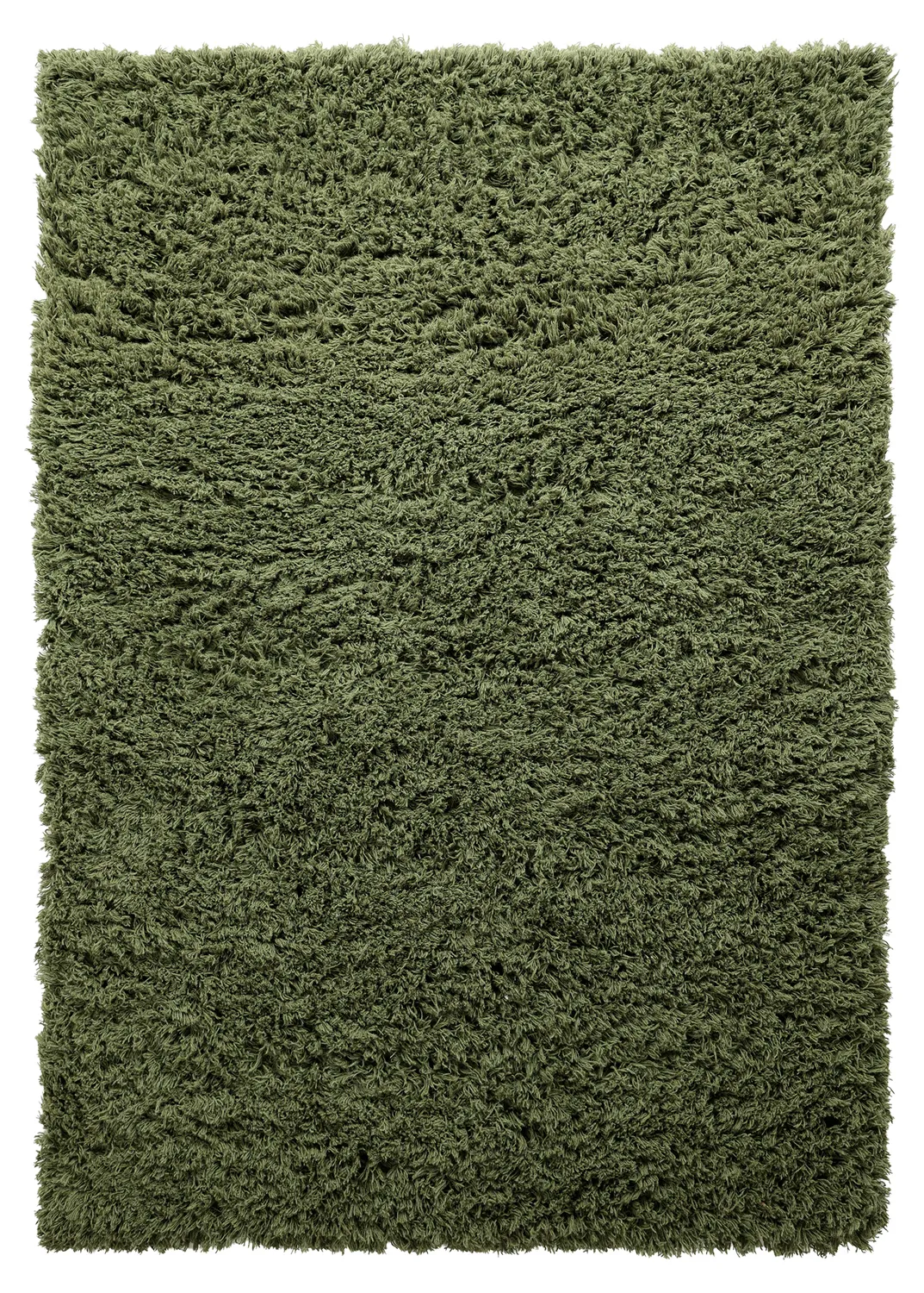Ryamatta - Fassale Hand Woven Wool Shaggy (mossgrön)
