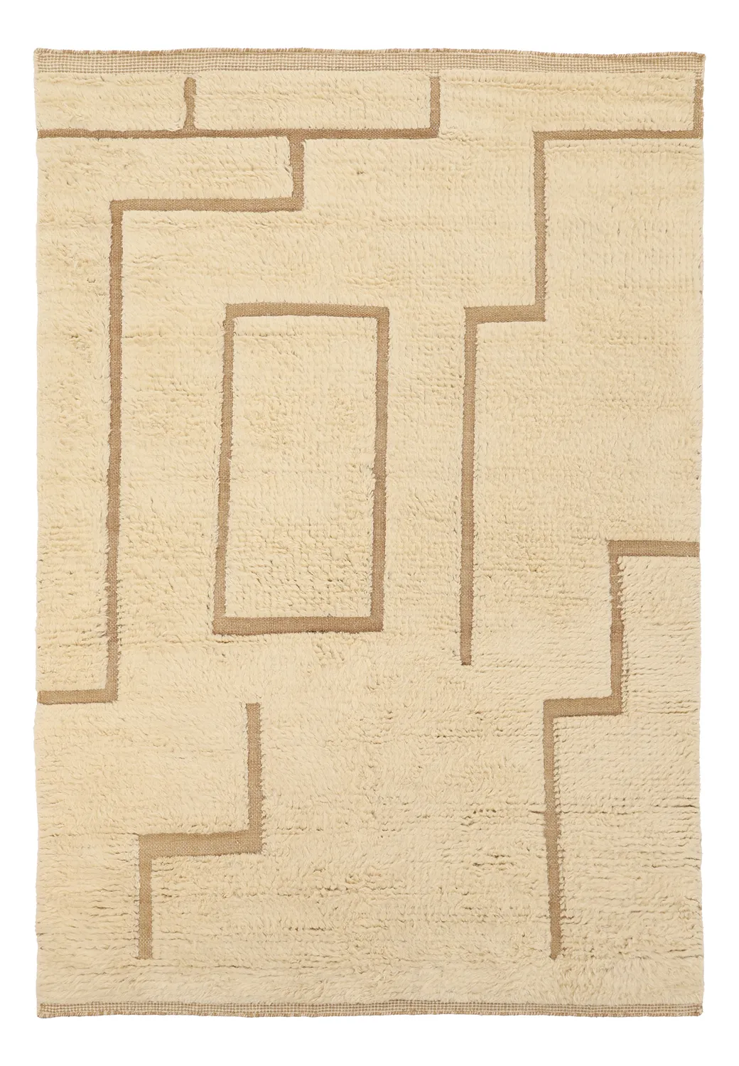 Ryamattor - Kiberg Hand Woven Wool Shaggy (cream)