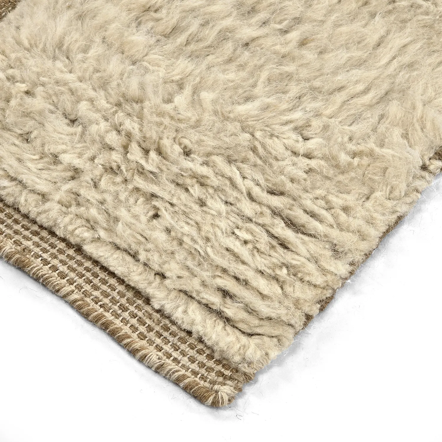 Ryamattor - Kiberg Hand Woven Wool Shaggy (cream)