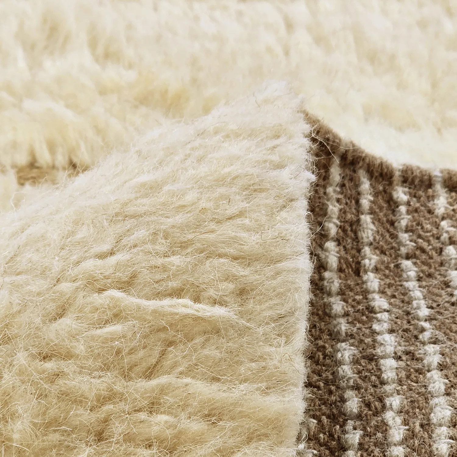 Ryamattor - Kiberg Hand Woven Wool Shaggy (cream)