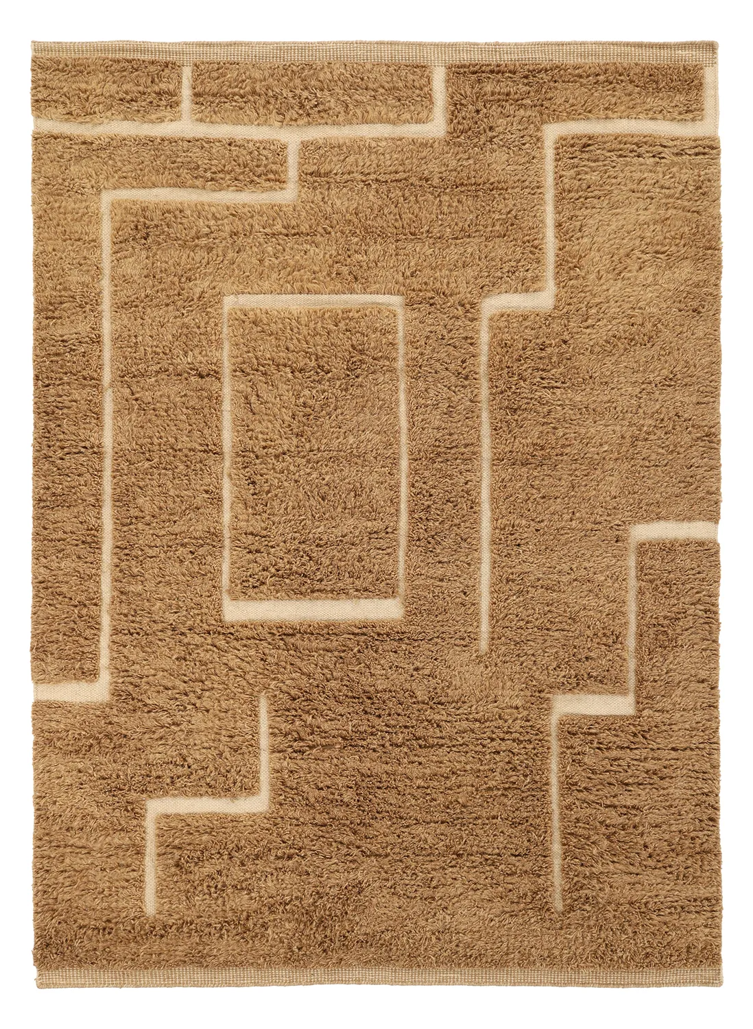 Ryamattor - Kiberg Hand Woven Wool Shaggy (beige)