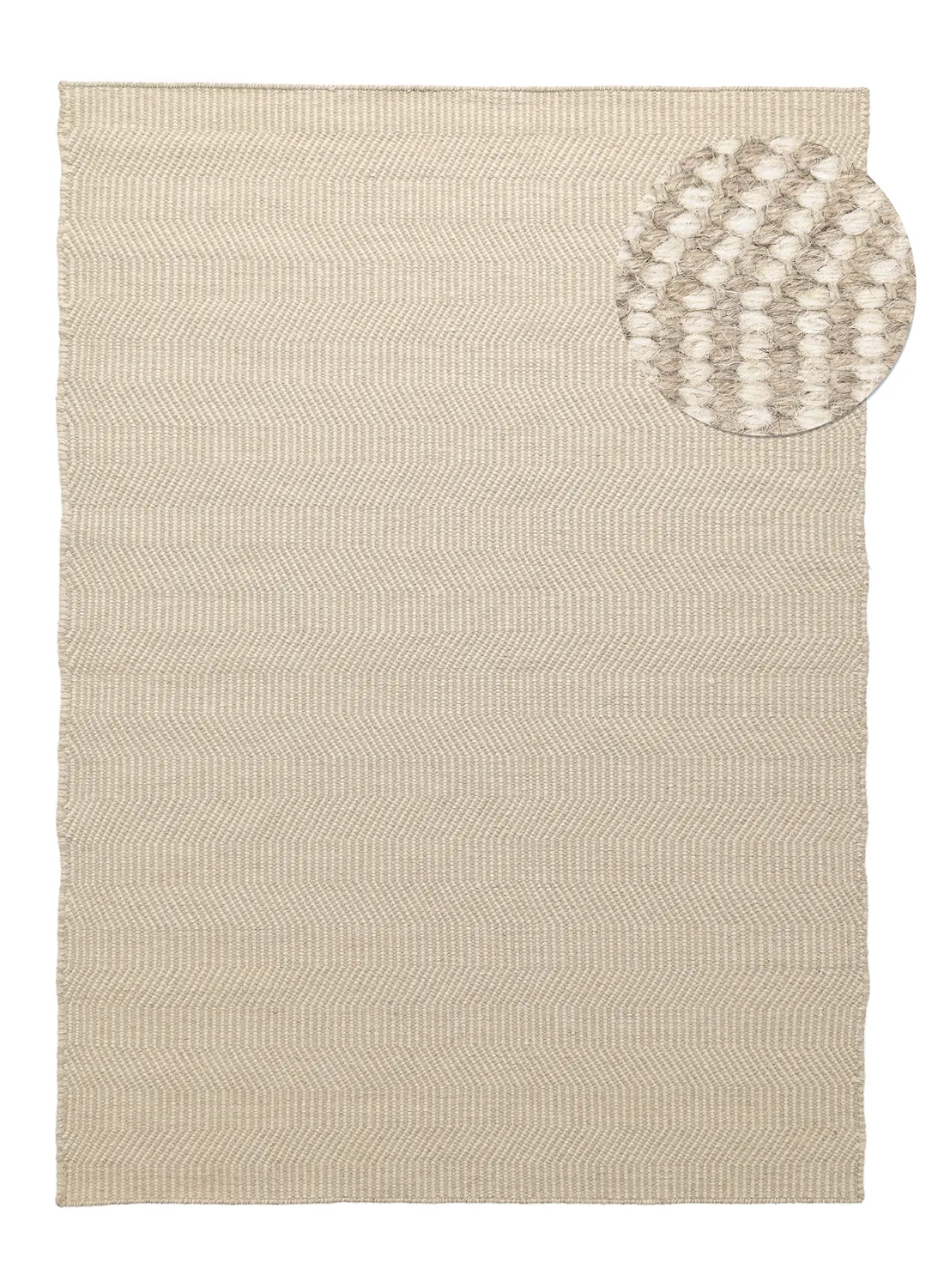 Ullmatta - Larkana (beige/vit)