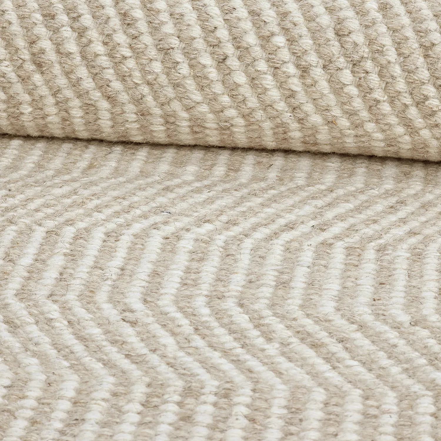 Ullmatta - Larkana (beige/vit)