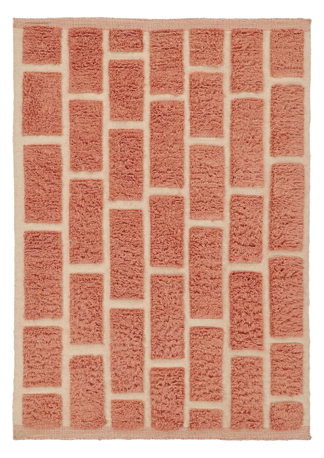 Ryamattor - Leknes Hand Woven Wool Shaggy (terrakotta)