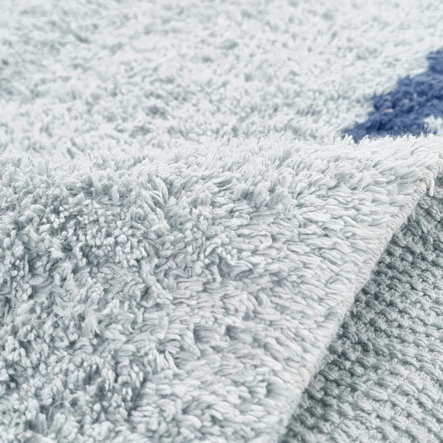 Ryamattor - Leora Natural Cotton Shaggy (grå/blå)