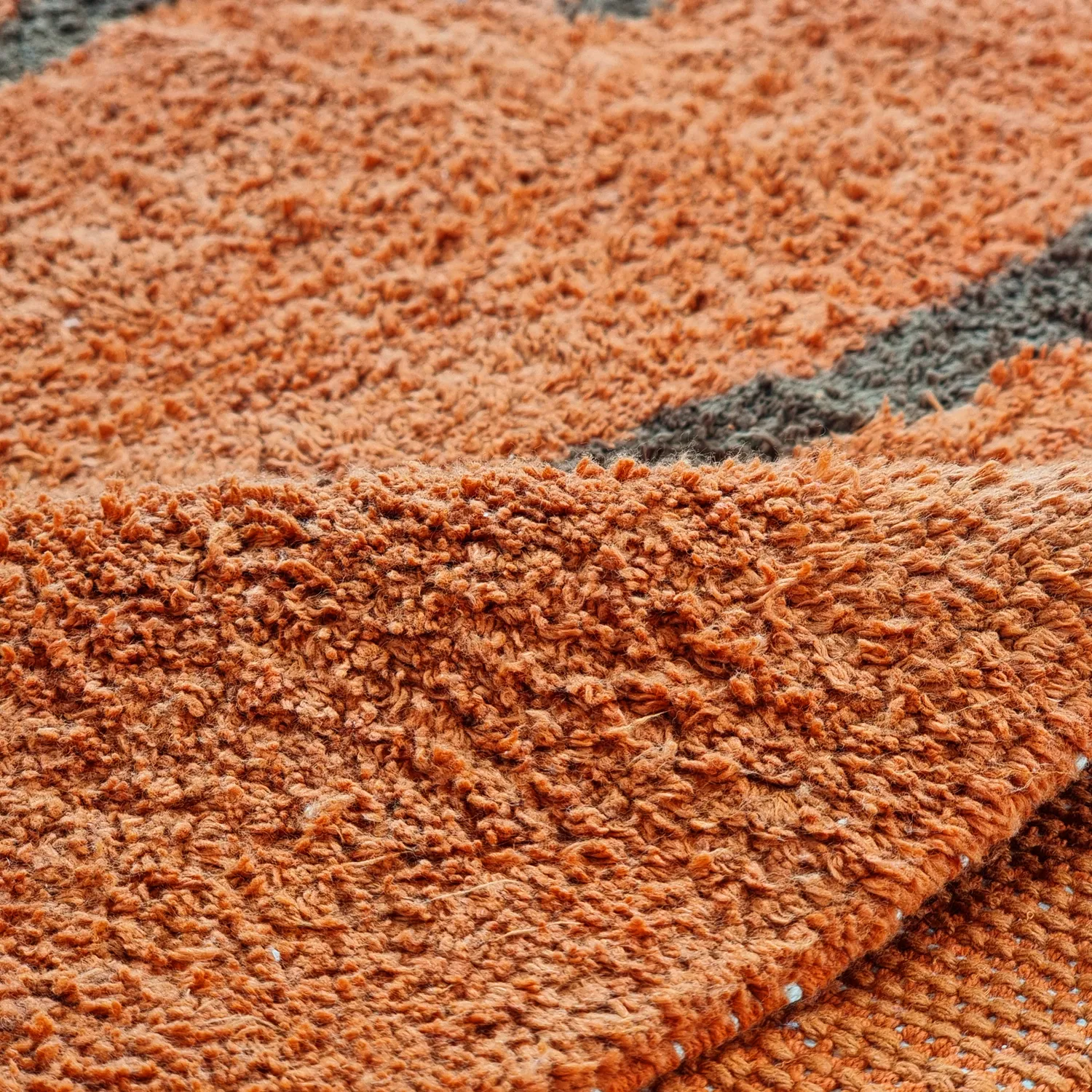 Ryamattor - Leora Natural Cotton Shaggy (orange/brun)
