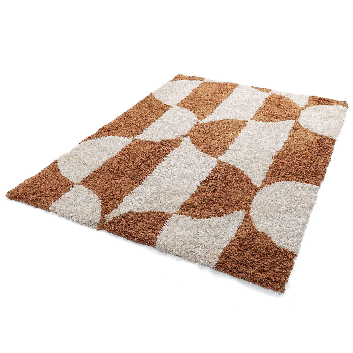 Ryamattor - Kalymnos Natural Cotton Shaggy (offwhite/ockra)