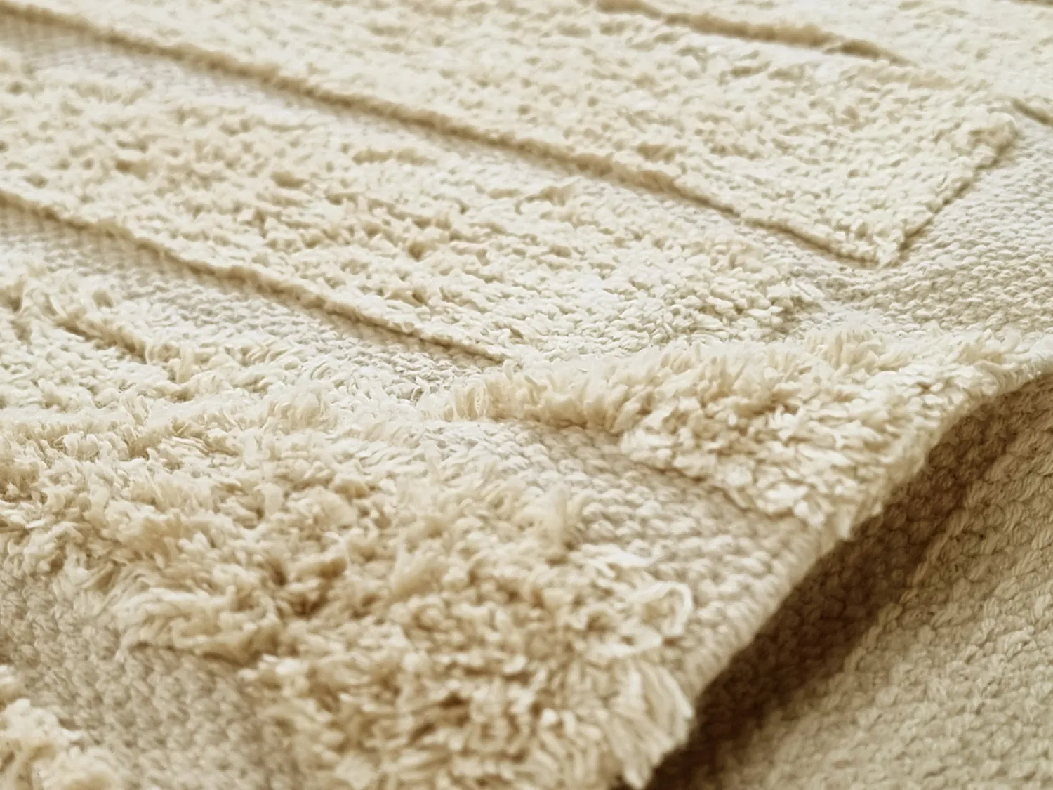 Ryamattor - Rani Natural Cotton Shaggy (beige)