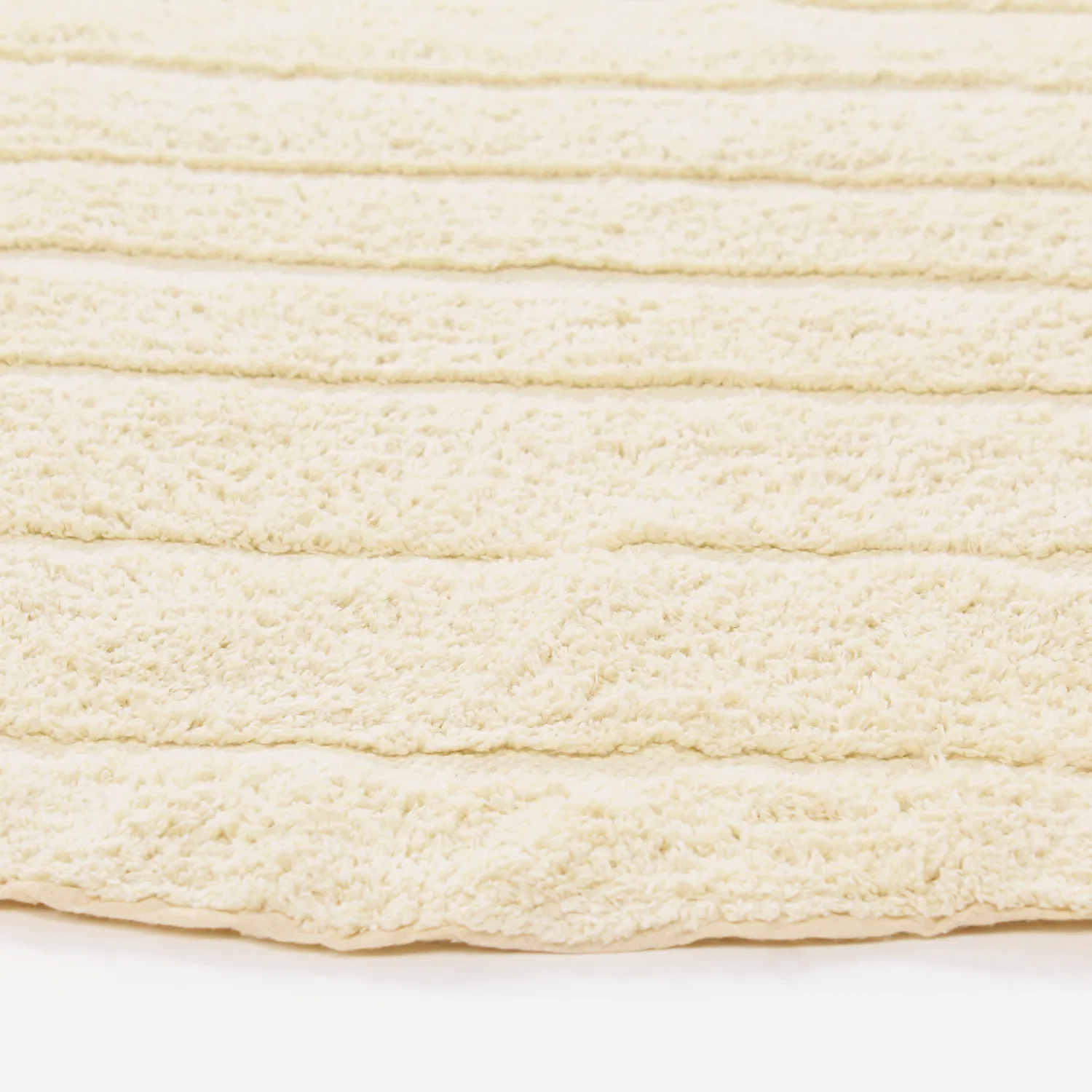 Rund matta - Rani Natural Cotton Shaggy (beige)