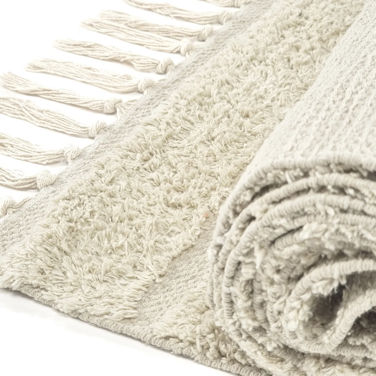 Ryamattor - Rani Natural Cotton Shaggy (offwhite)