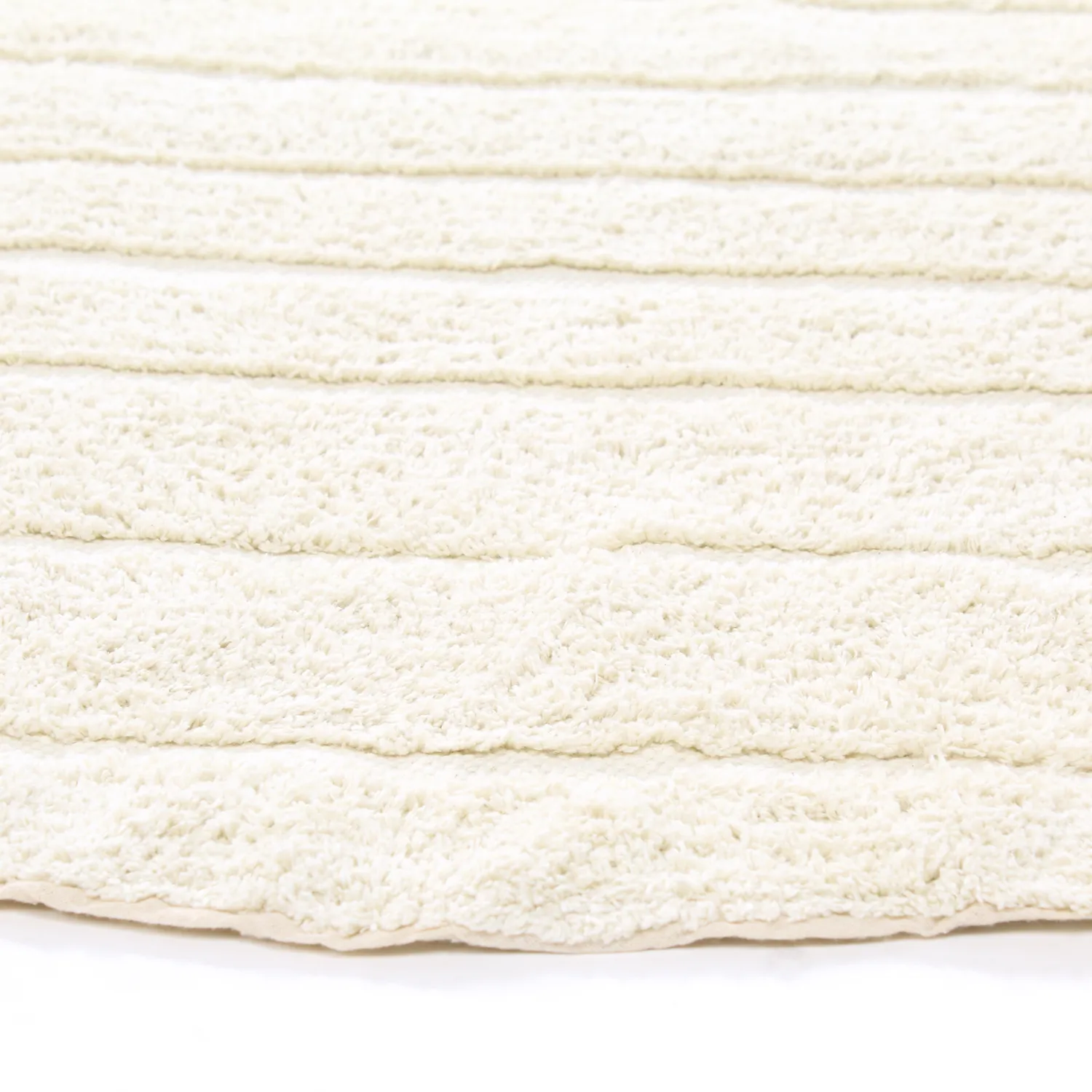 Rund matta - Rani Natural Cotton Shaggy (offwhite)