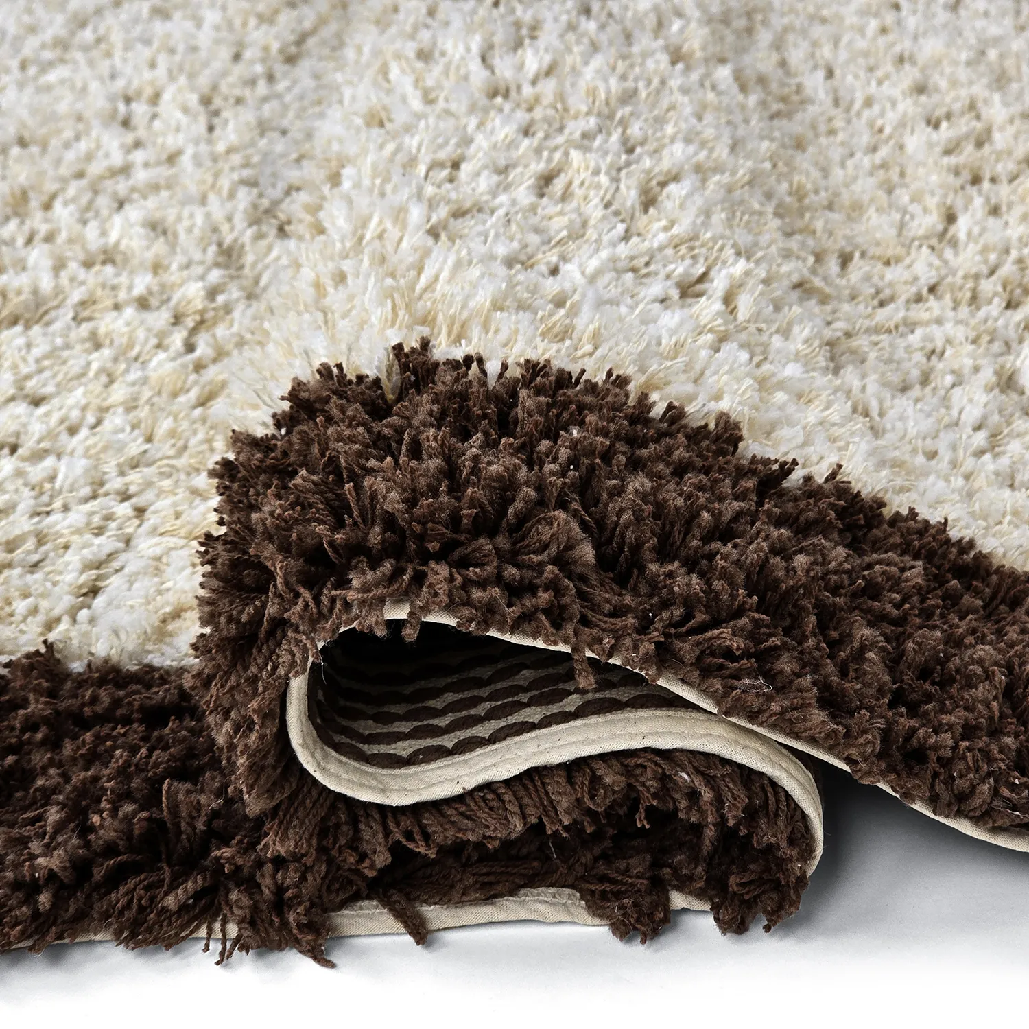 Ryamattor - Sagres Natural Cotton Shaggy (offwhite/brun)
