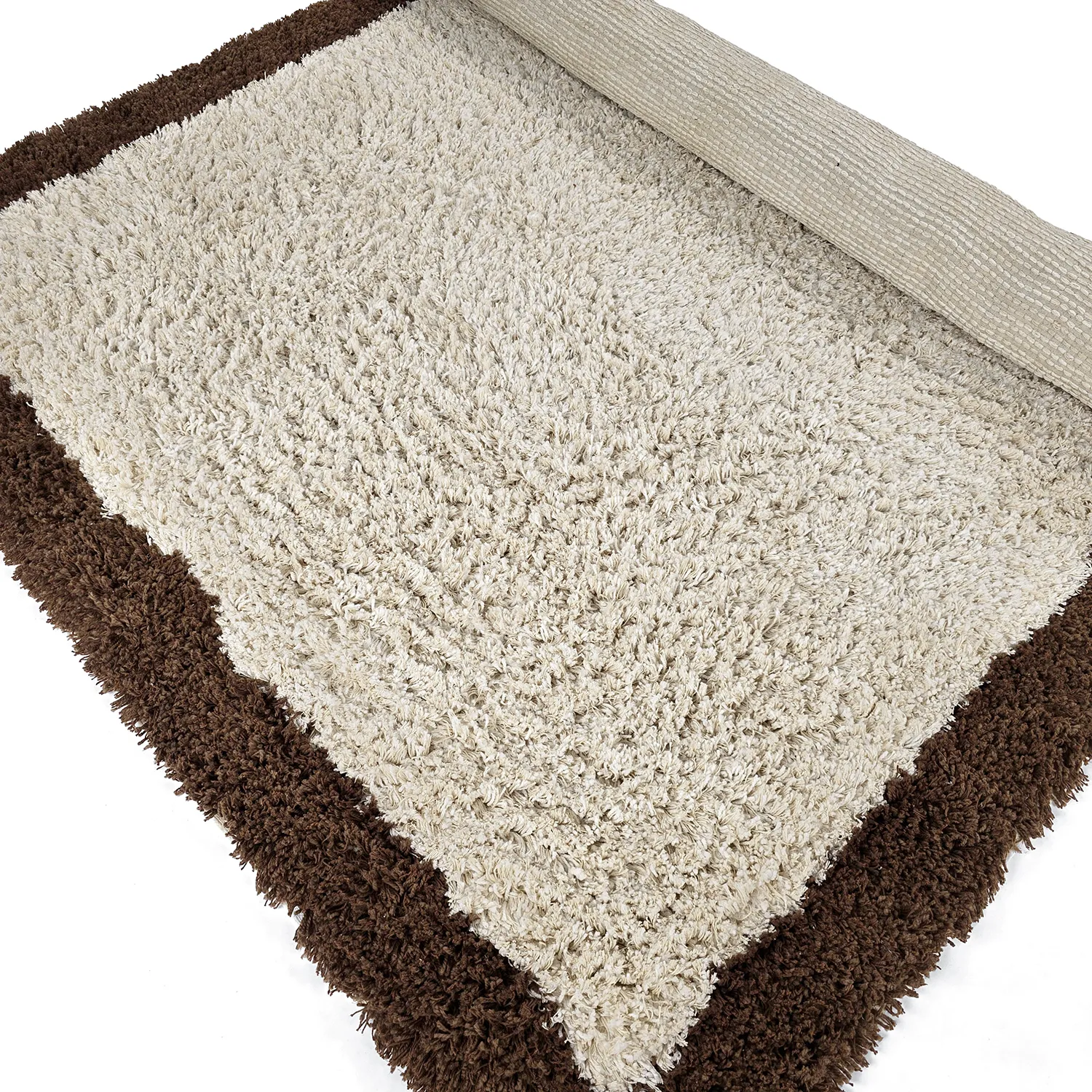 Ryamattor - Sagres Natural Cotton Shaggy (offwhite/brun)