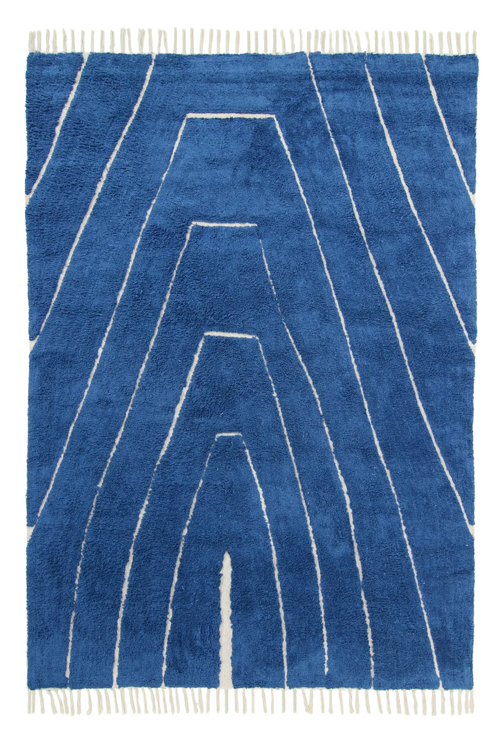 Ryamattor - Sivia Natural Cotton Shaggy (blå)