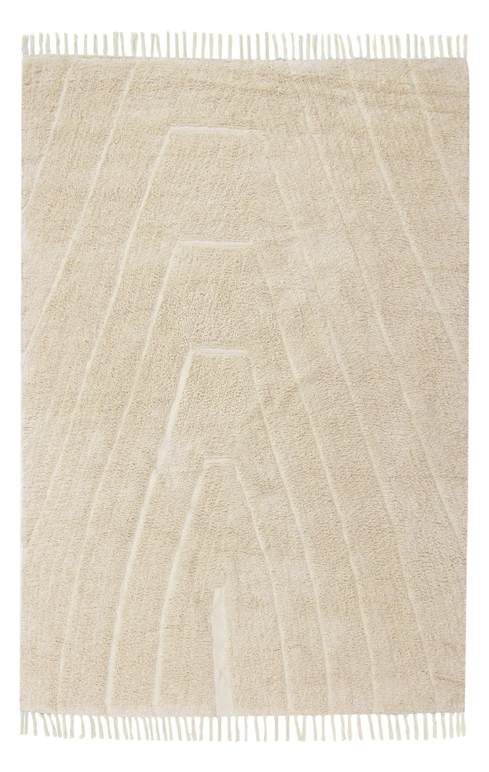 Ryamattor - Sivia Natural Cotton Shaggy (beige)