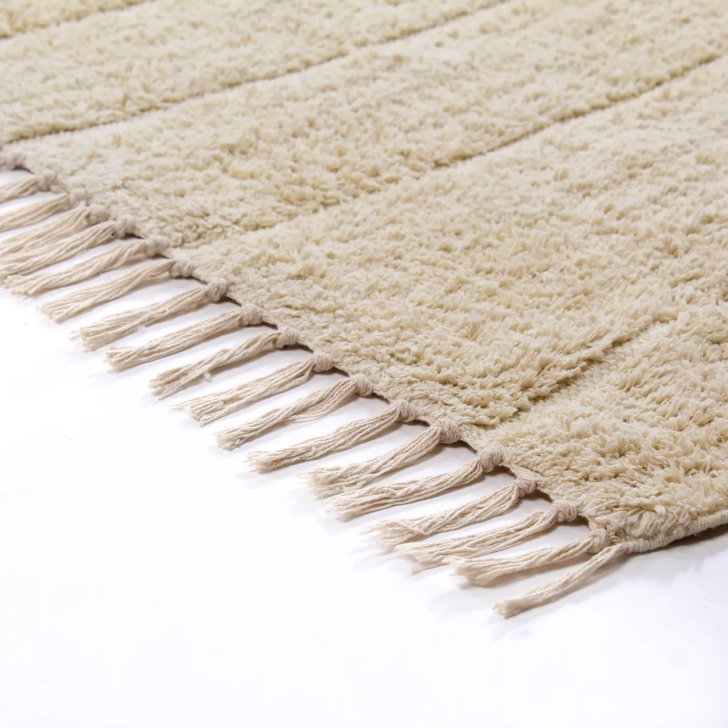 Ryamattor - Sivia Natural Cotton Shaggy (beige)