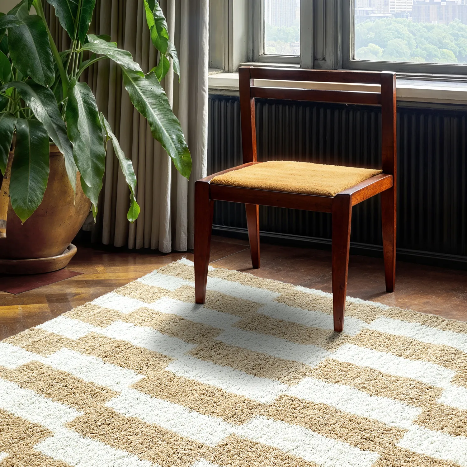 Ryamattor - Tamri (beige/vit)