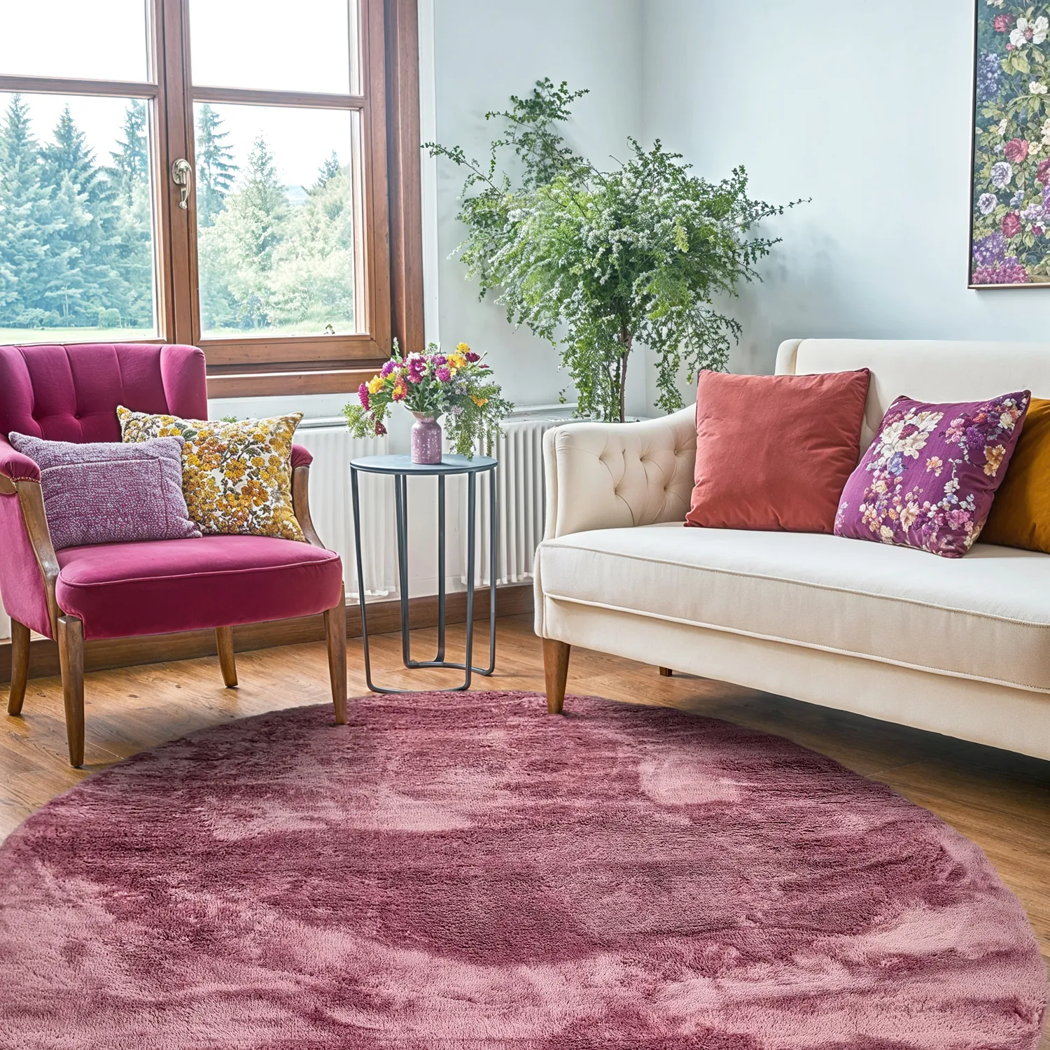 Runda mattor - Aranga Super Soft Fur (rose)