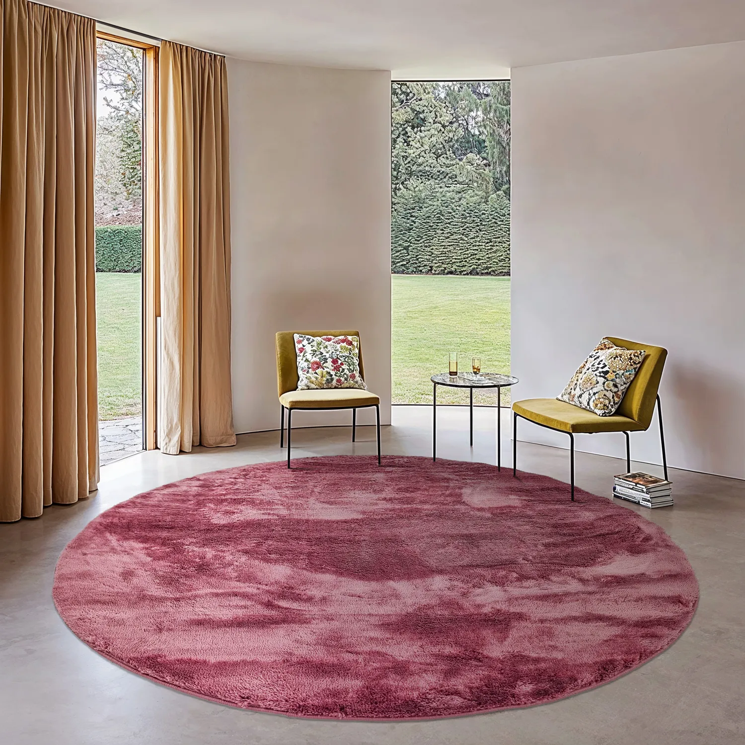 Runda mattor - Aranga Super Soft Fur (rose)