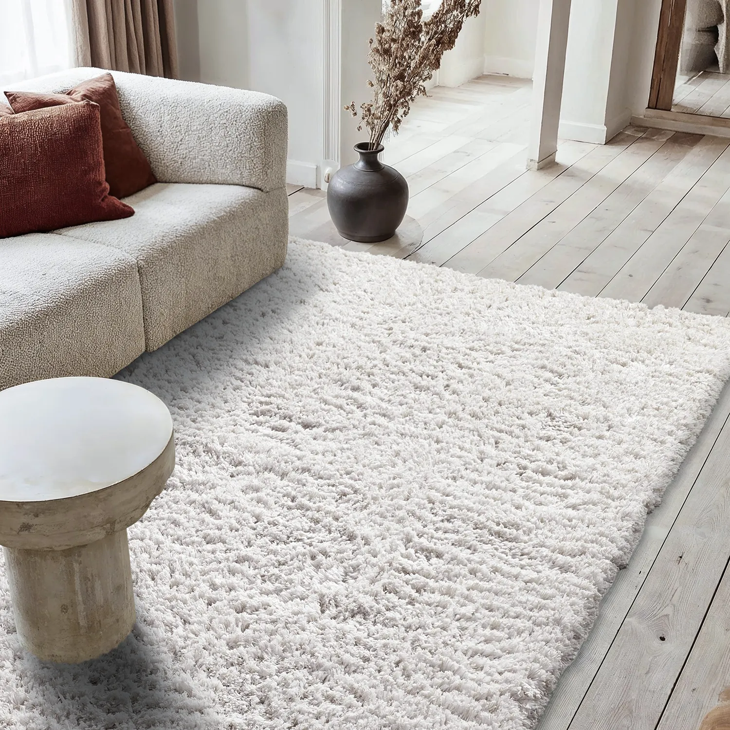Ryamattor - Combarro Solid Cotton Shaggy (creme)