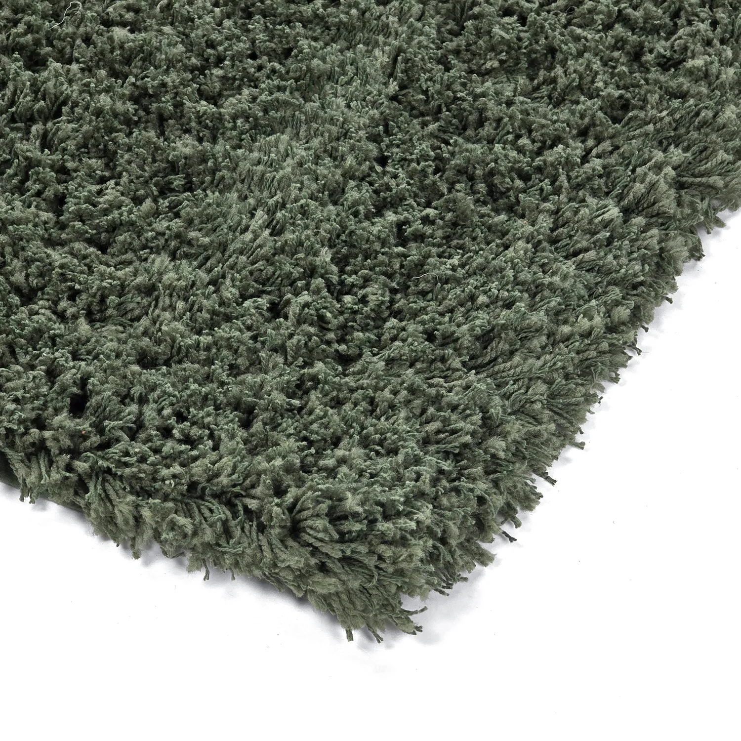 Ryamattor - Combarro Solid Cotton Shaggy (grön)