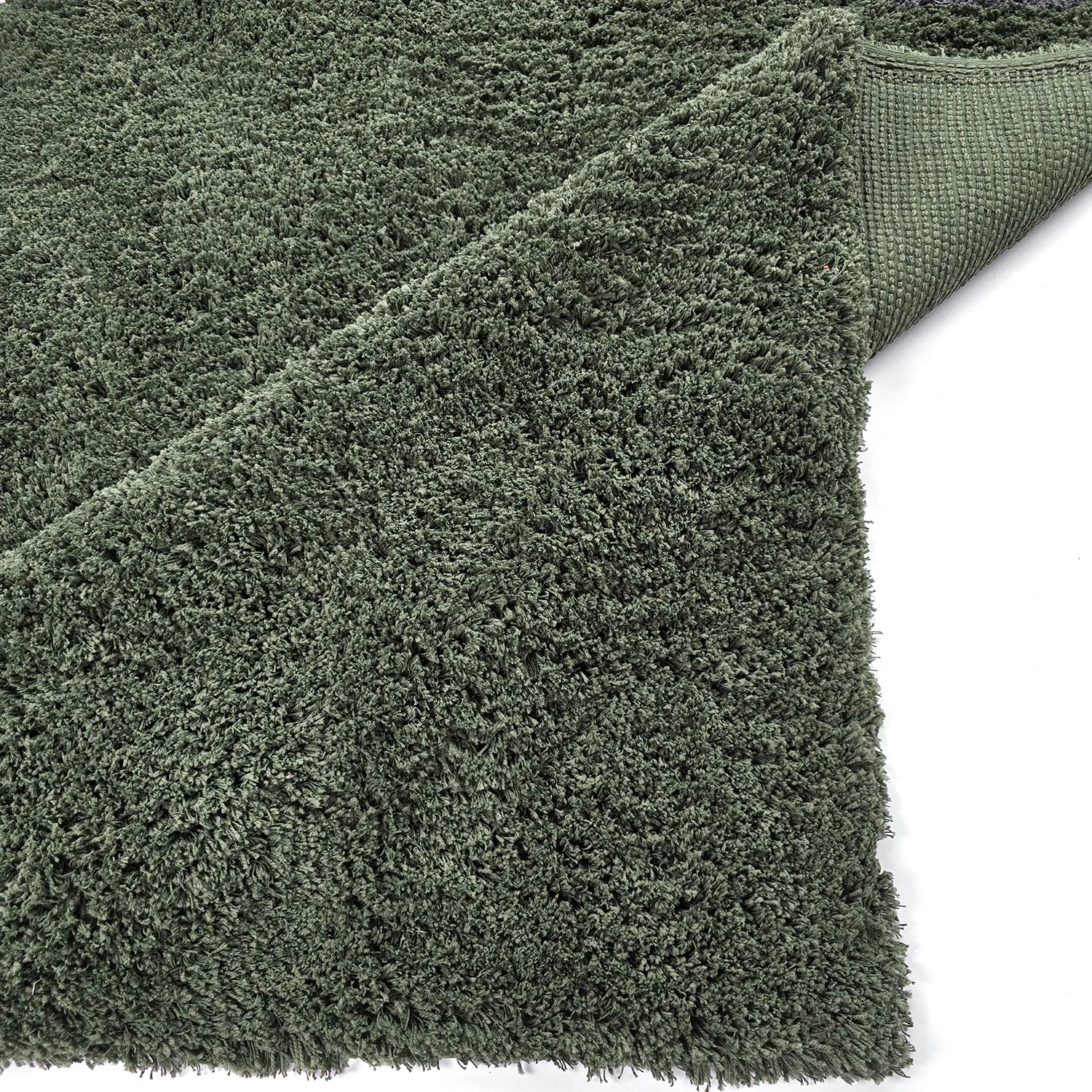 Ryamattor - Combarro Solid Cotton Shaggy (grön)