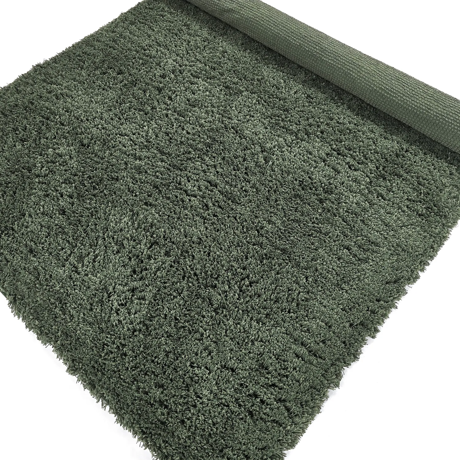 Ryamattor - Combarro Solid Cotton Shaggy (grön)