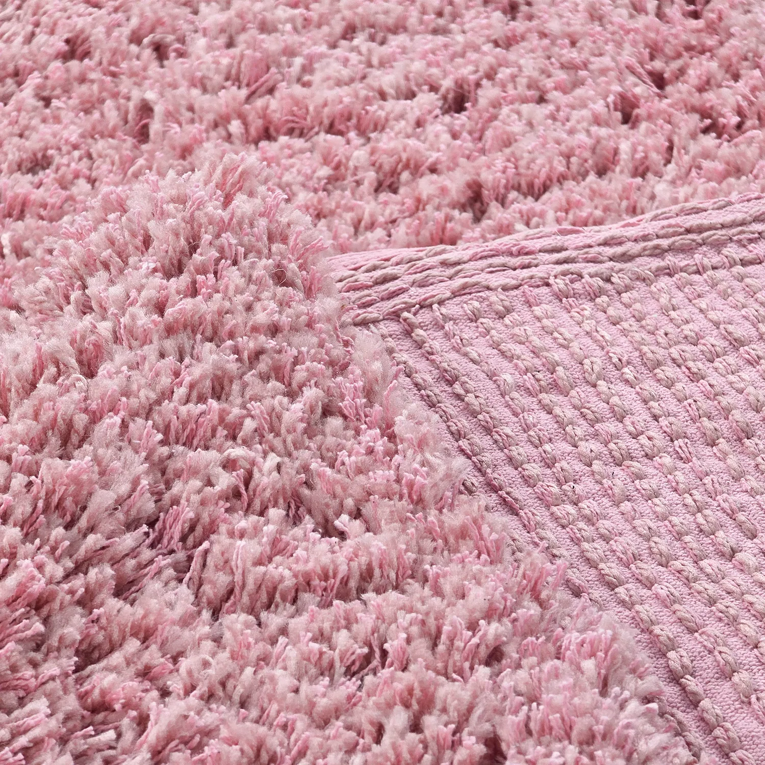 Ryamattor - Combarro Solid Cotton Shaggy (ljusrosa)