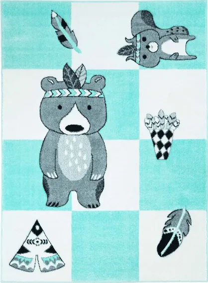 Barnmatta - Bueno Indian Bear (turkos)