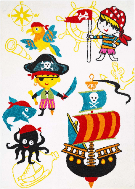 Barnmatta - Moda Pirate (vit)