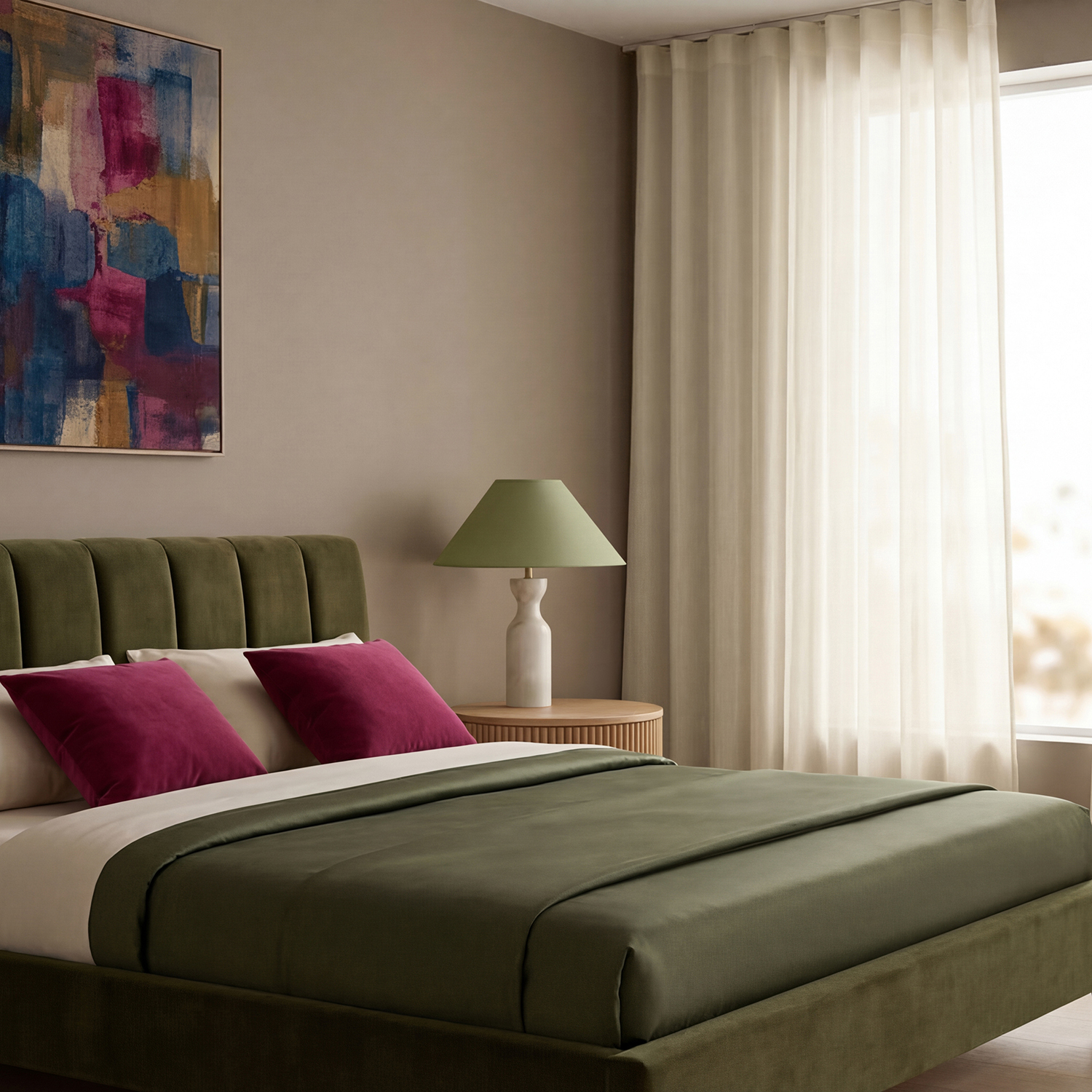 Gardiner 2-Pack - Bomullsgardin Selena (cream) (Storlek: 140 x 250 cm)