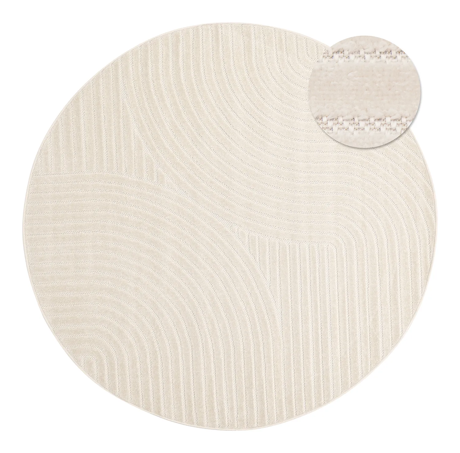 Rund matta - Devon (cream)