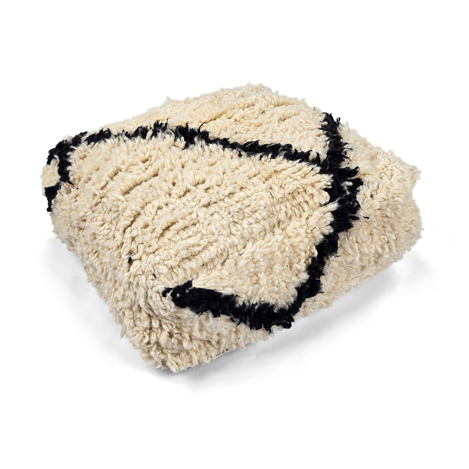 Sittpuff - Marockansk Beni Ourain 006 (Storlek: 60 x 60 cm)