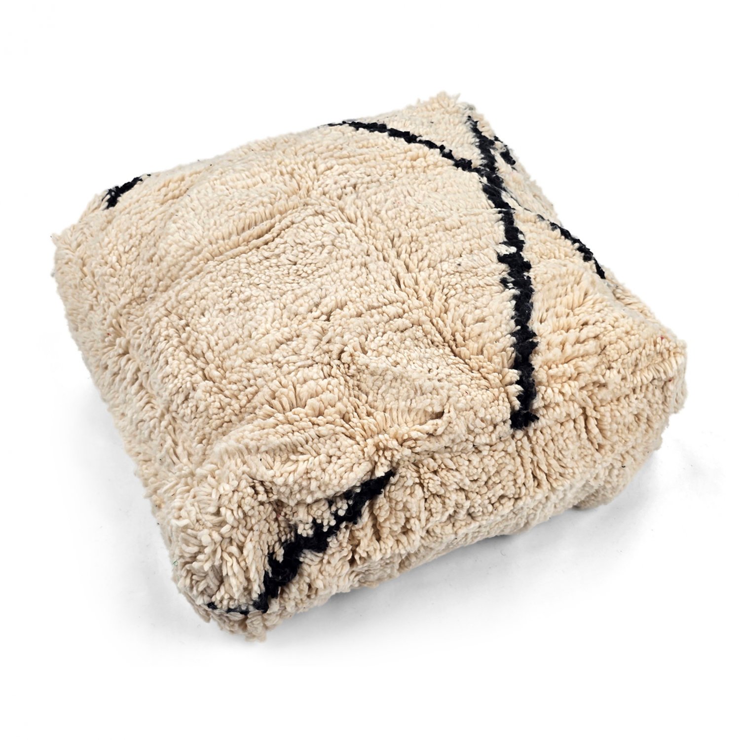 Sittpuff - Marockansk Beni Ourain 038 (Storlek: 60 x 60 cm)