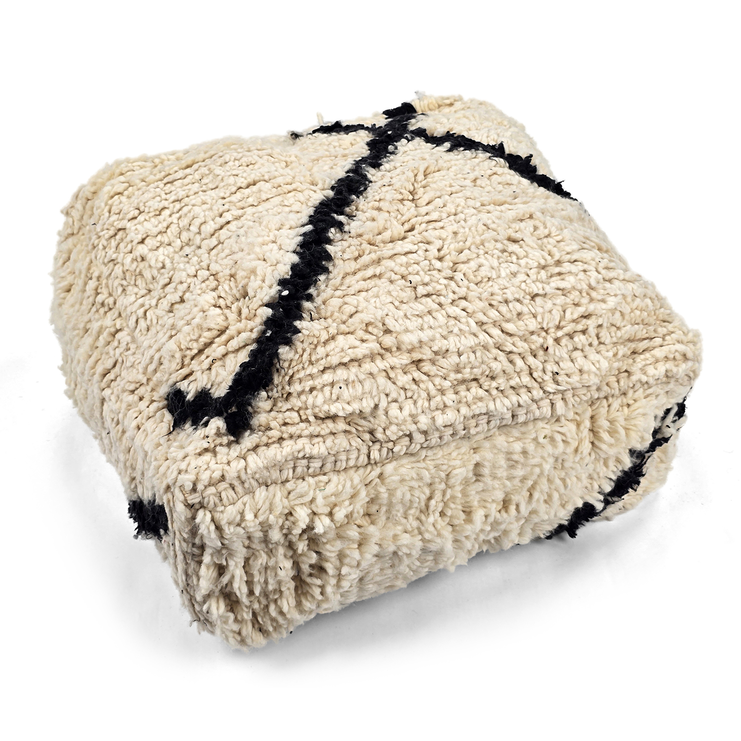 Sittpuff - Marockansk Beni Ourain 055 (Storlek: 60 x 60 cm)