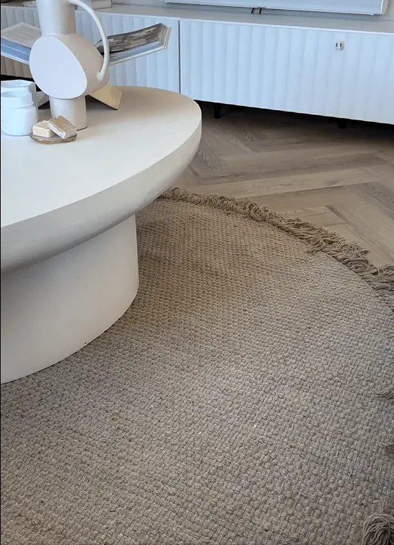 Rund matta - Pike (beige)