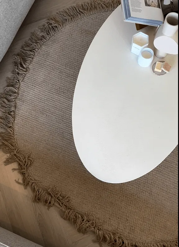 Rund matta - Pike (beige)