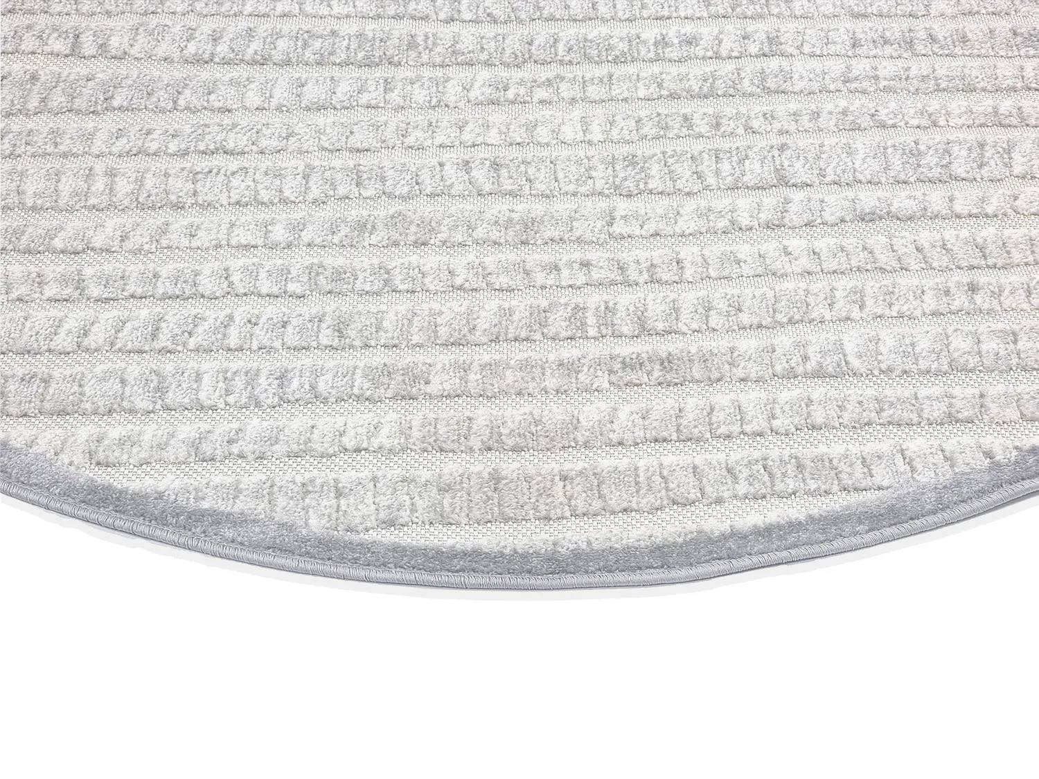 Rund matta - Indoor/Outdoor Kendall (cream/grå)
