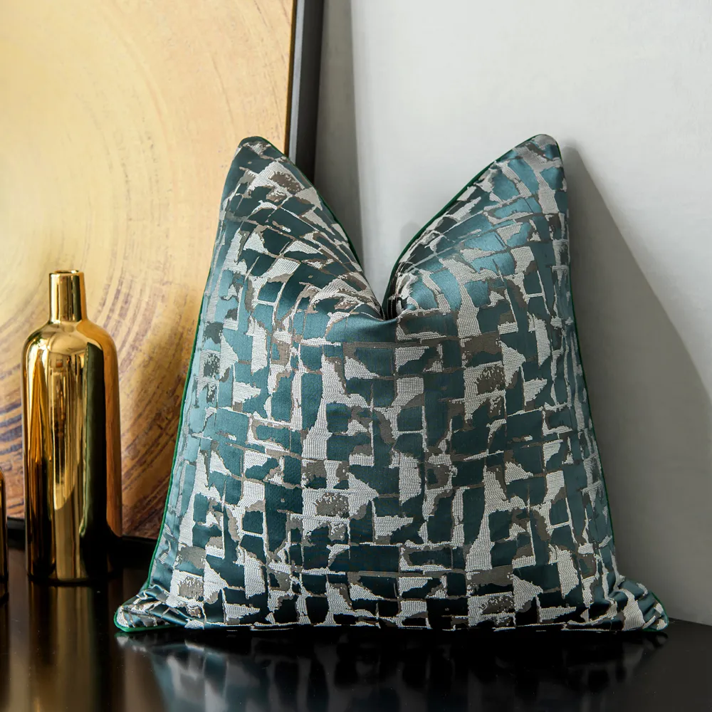 Kuddfodral - Square Luxury 45 x 45 cm (grön/multi)