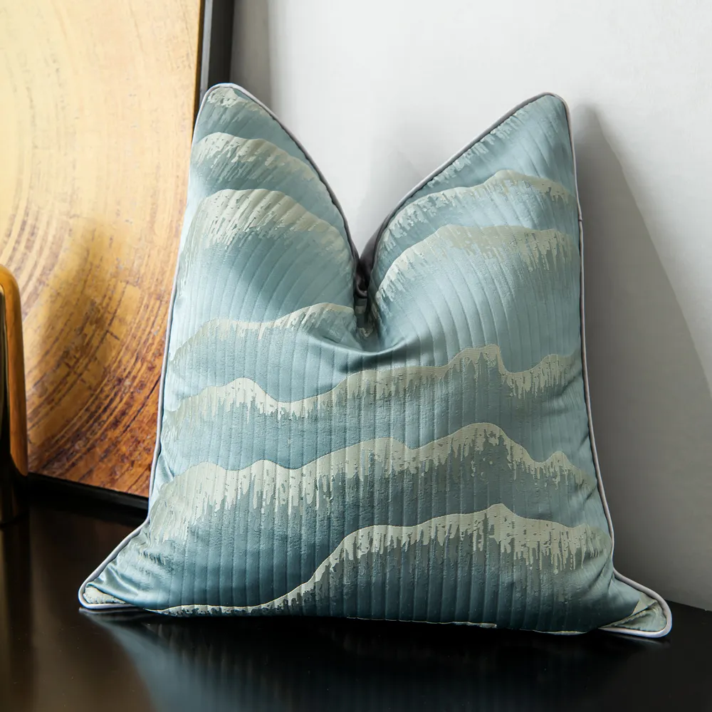 Kuddfodral - Square Luxury 45 x 45 cm (blå)