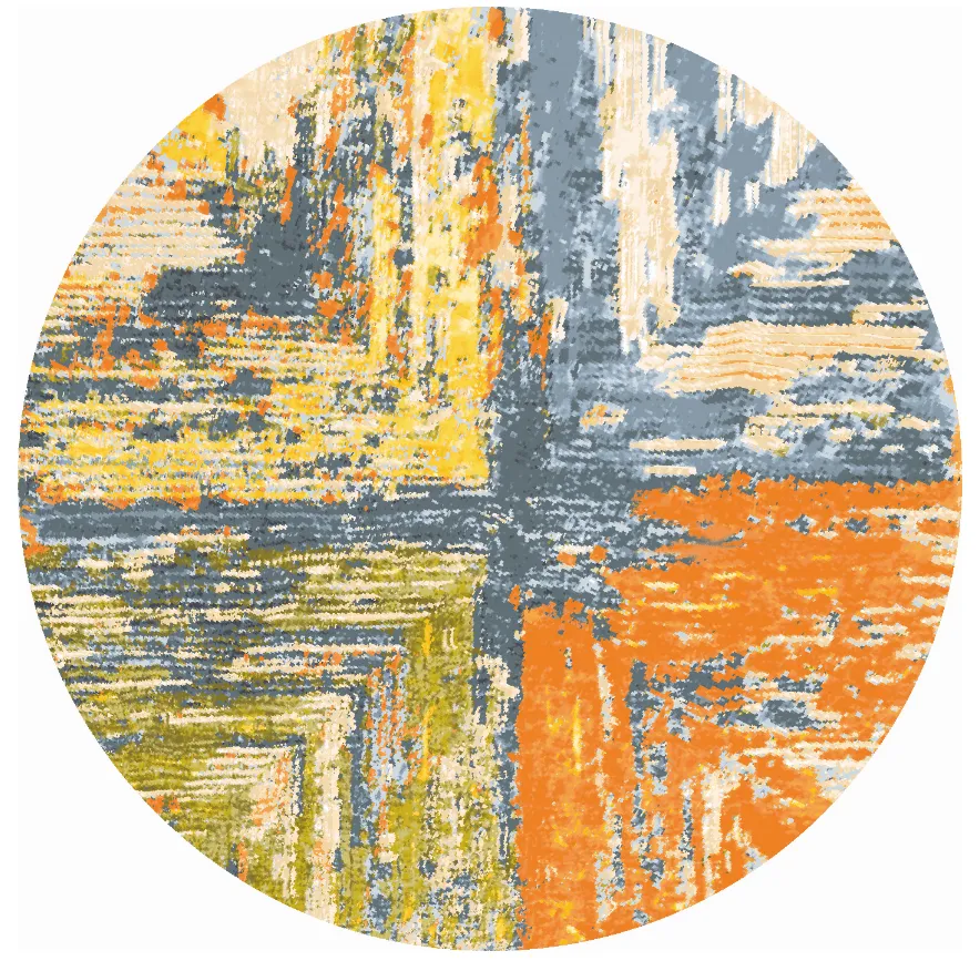 Rund matta - Tizzano (orange/multi)