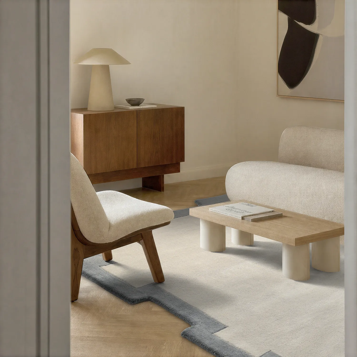 Ullmatta - Agra Hand Tufted Wool Premium (grå)